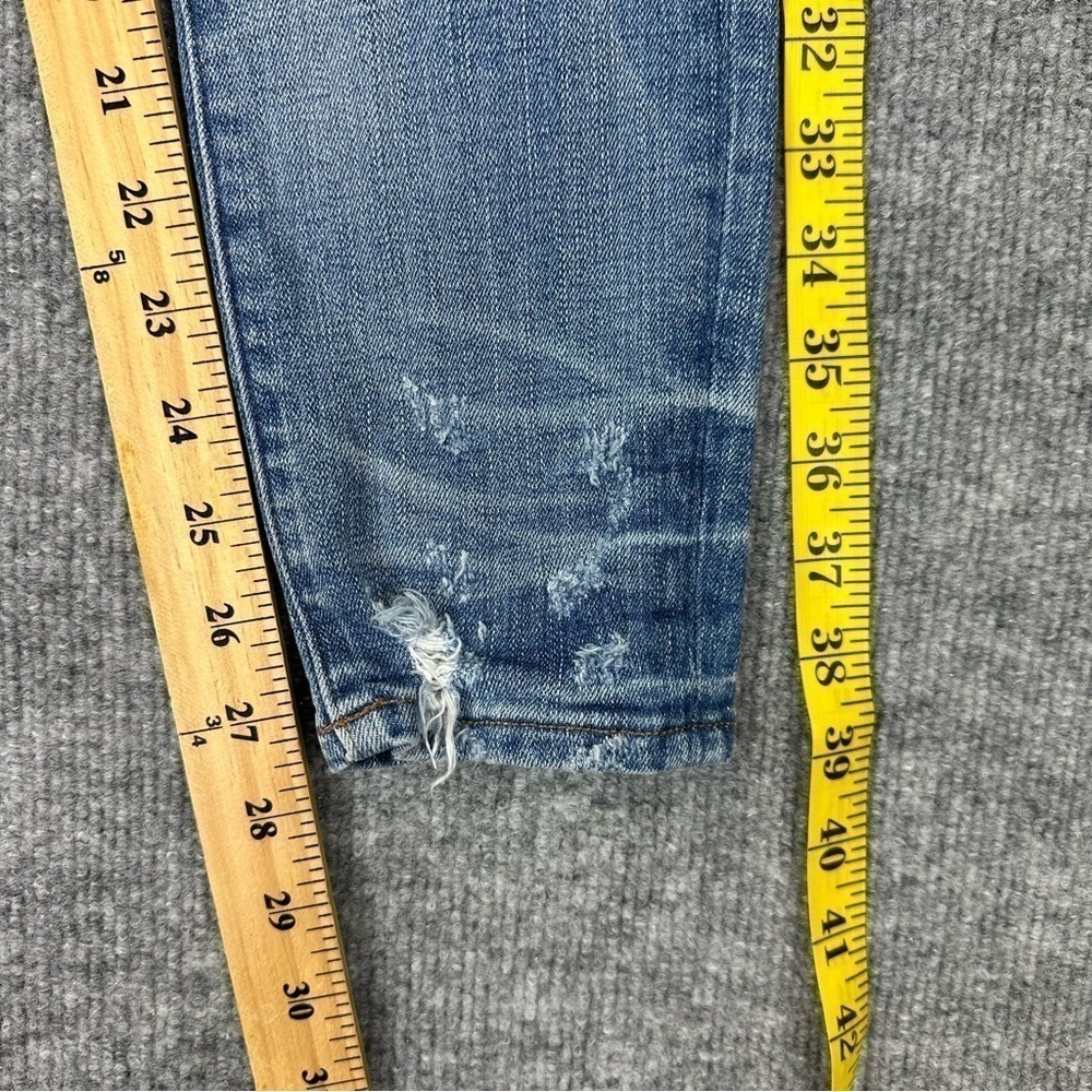 Madewell 9" High Rise Skinny Jeans Sz 26 In Destructed Hem Edition - Picture 12 of 17